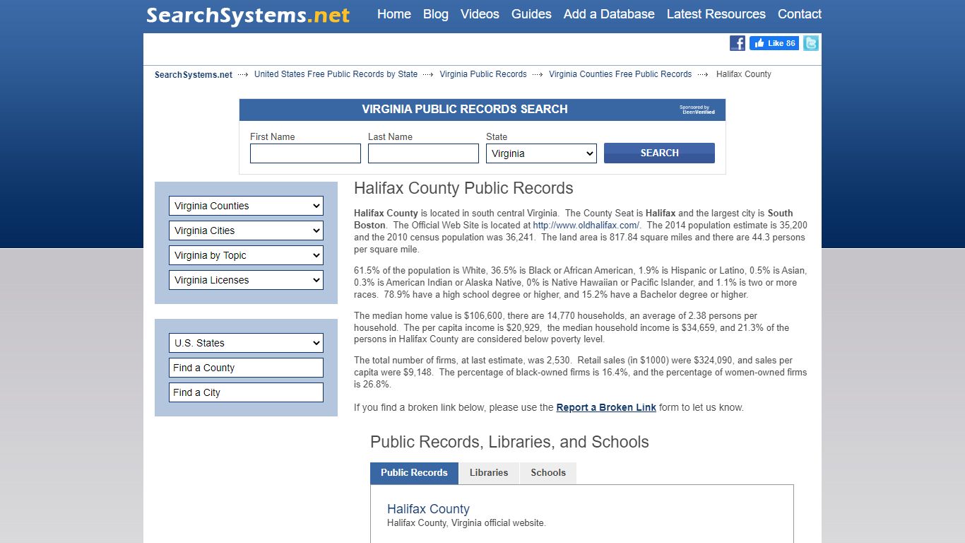 Halifax County Criminal and Public Records