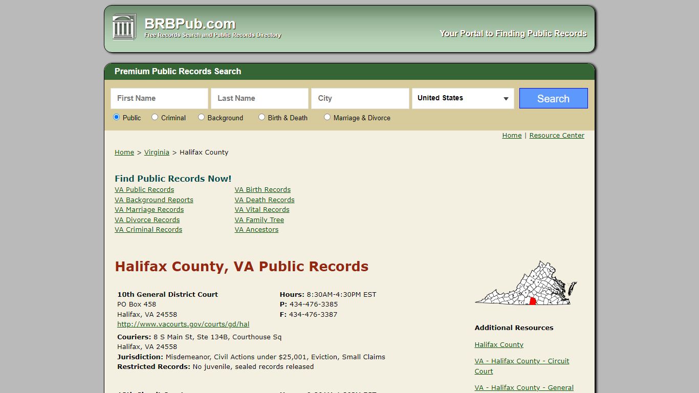 Halifax County Public Records | Search Virginia Government ...