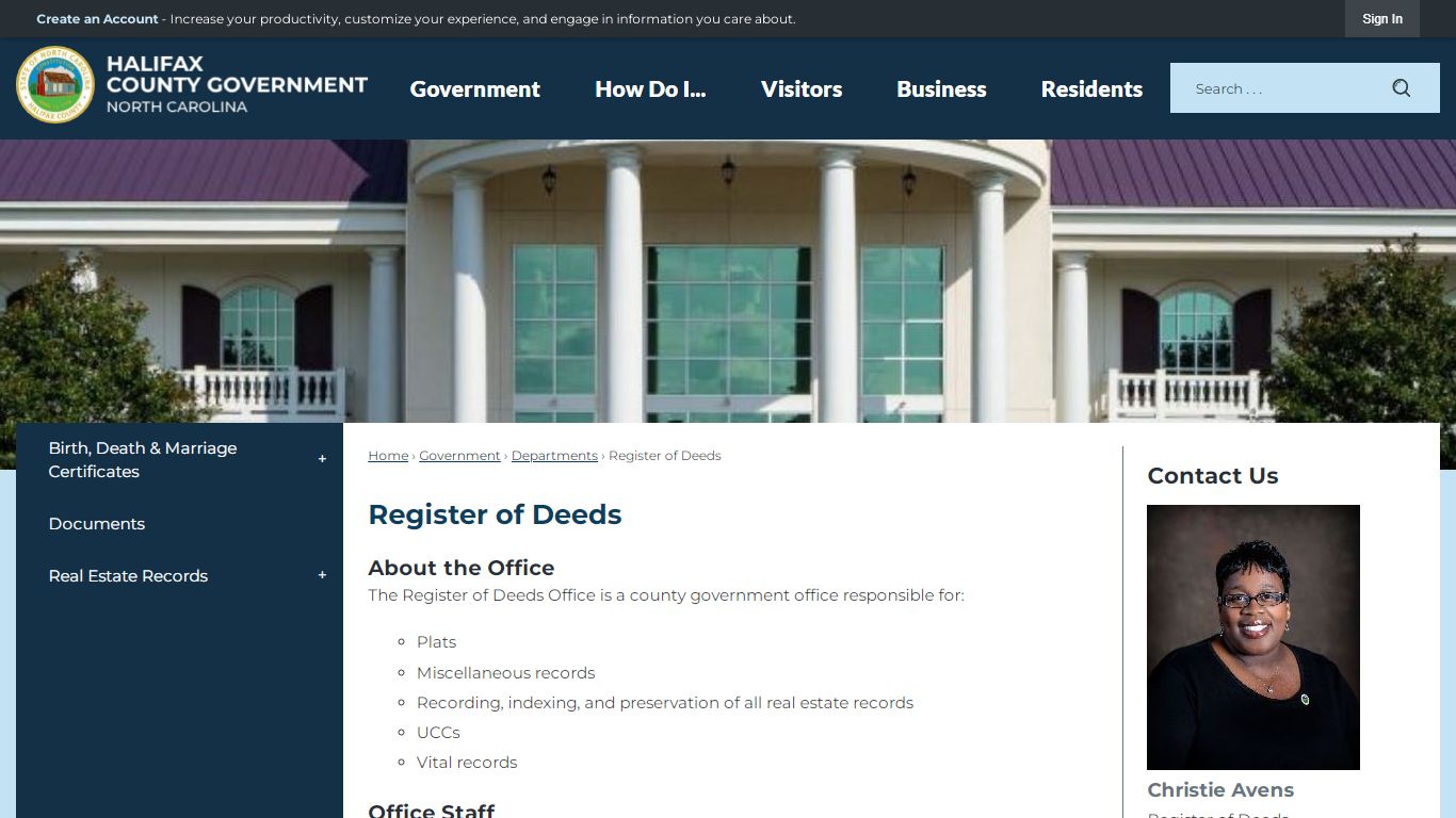 Register of Deeds | Halifax County, NC